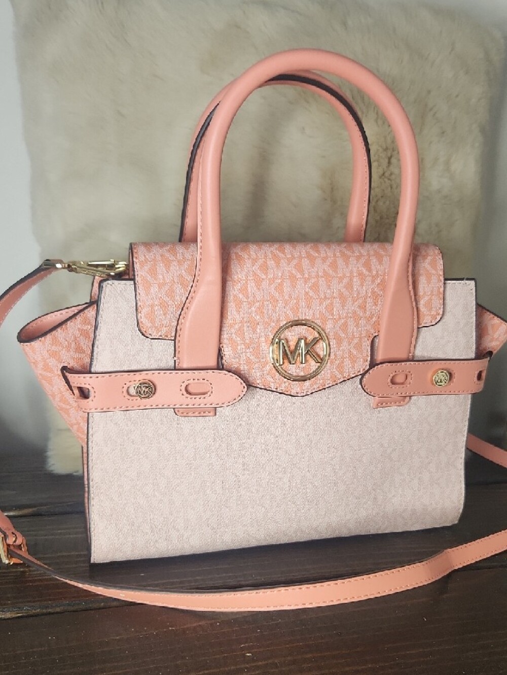 Michael Kors Carmrn Flap Satchel - Picture 15 of 16